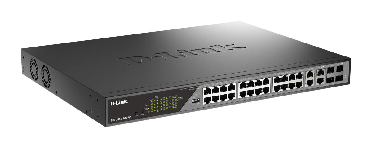 D-LINK Switch Dss-200g-28mpp 8-port 10/100/1000 Poe Gigabit Ethernet Surveillance