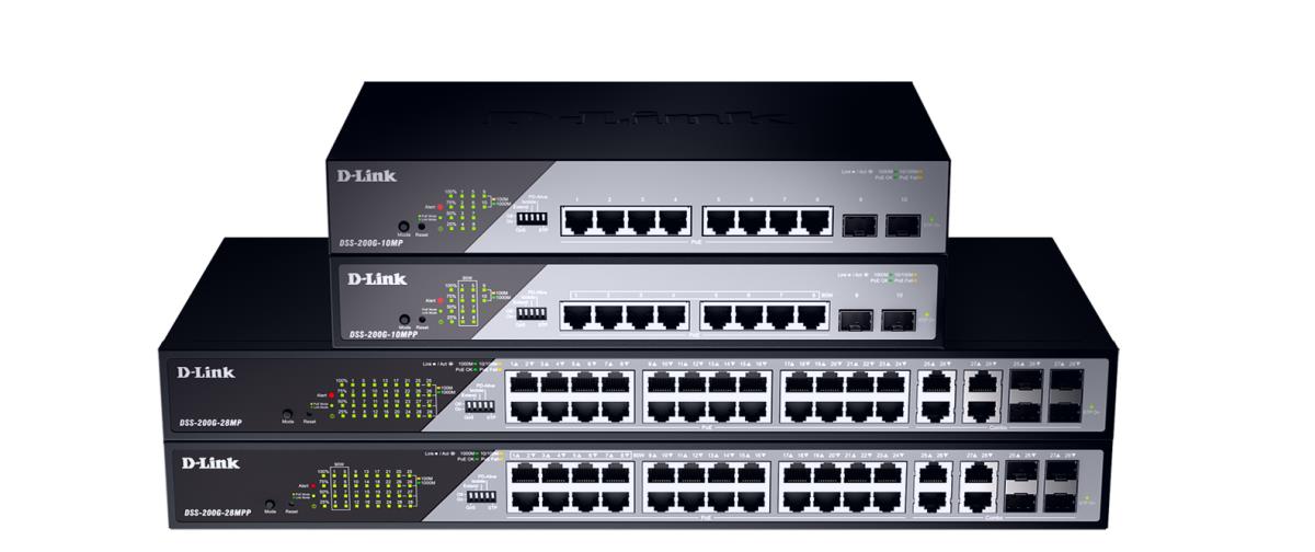 D-LINK Switch Dss-200g-28mppb 28-port 10/100/1000 Poe++ Gigabit Ethernet Surveillance