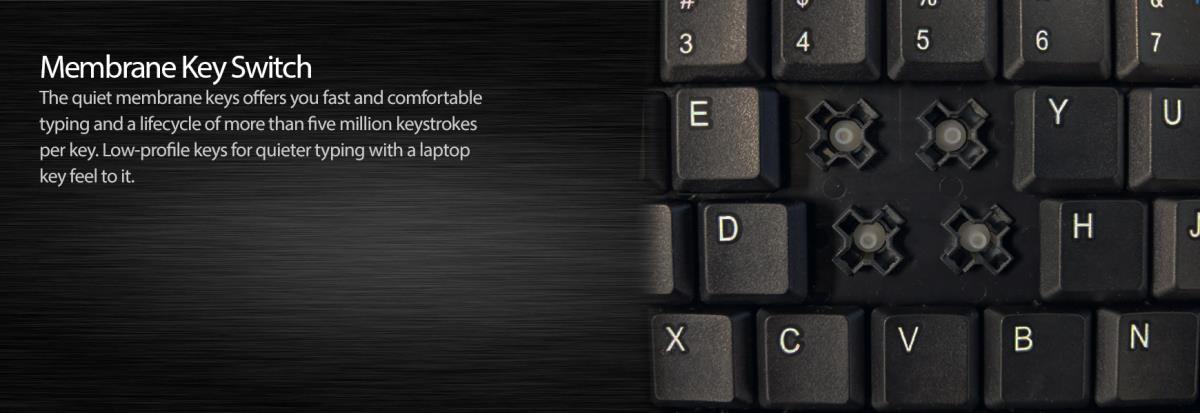 ADESSO Touch Mini Keyboard With Built In Touchpad (black) USB Qwerty US