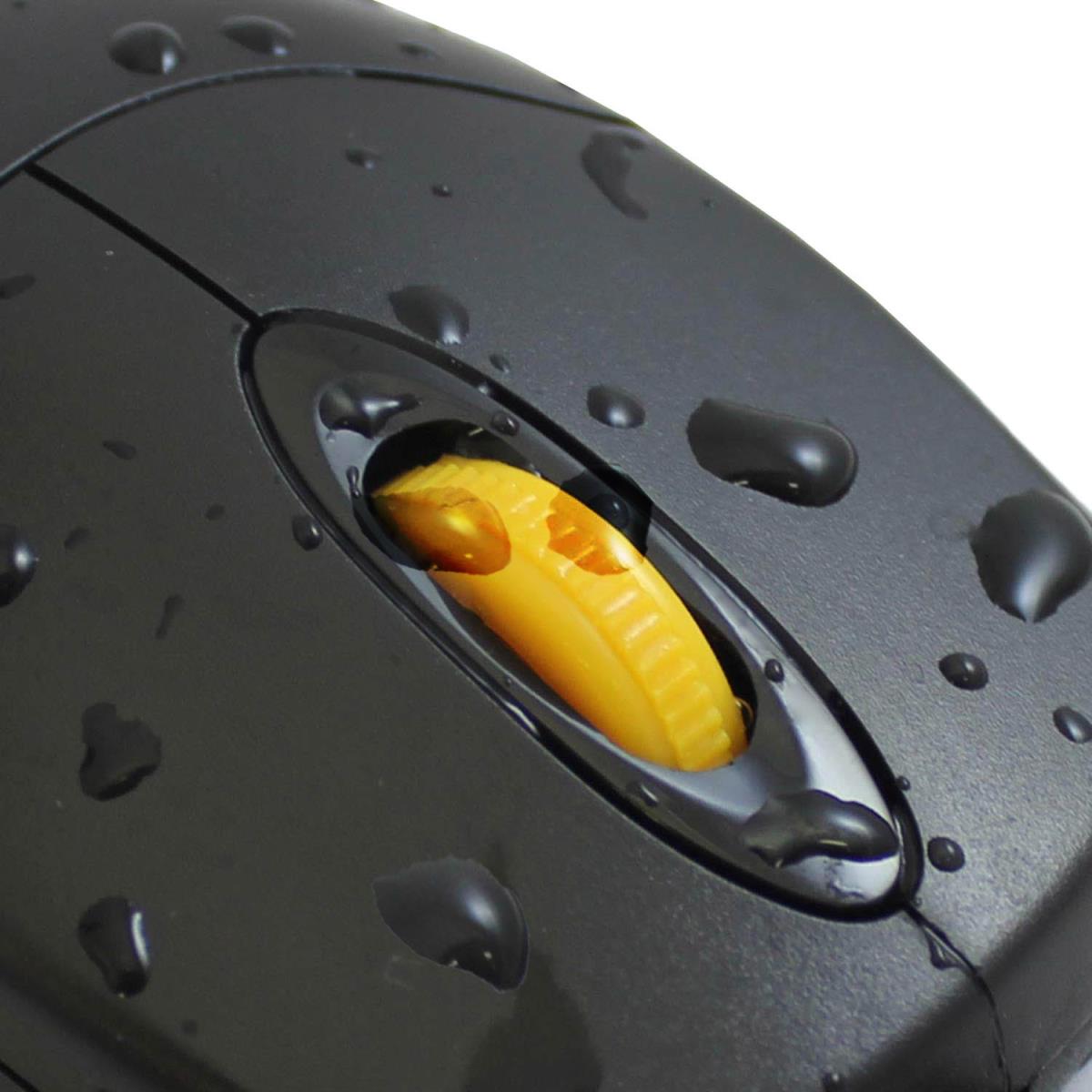 ADESSO Imouse W3 Ip65 Waterproof Antimicrobial USB Optical Mouse Black