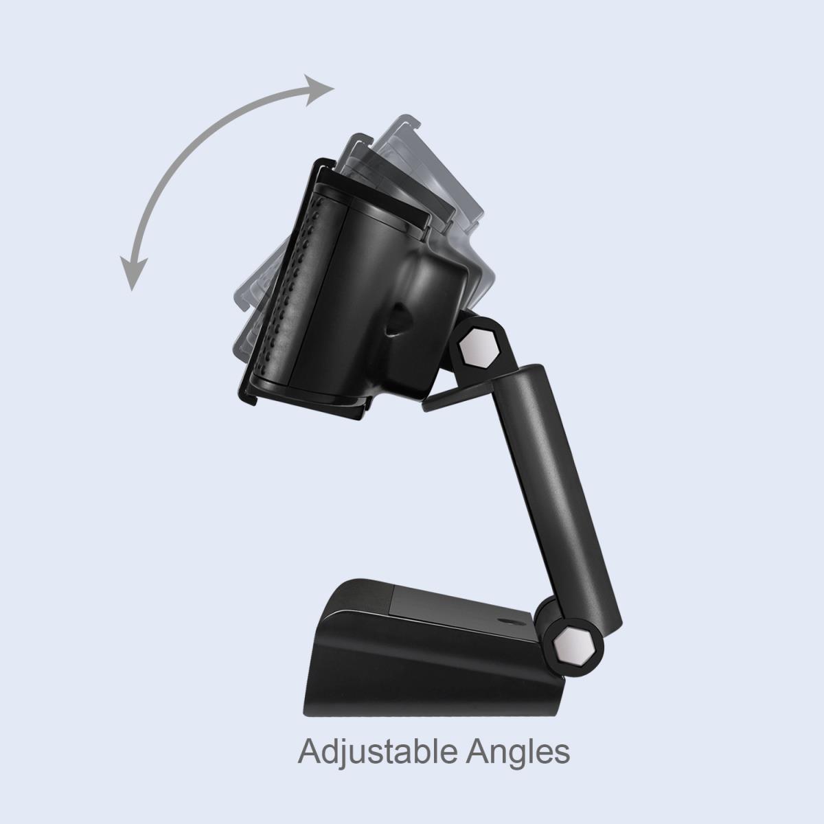 ADESSO Cybertrack H5 1080p USB Webcam With Dual Built-in Microphone, Privacy Shutter Cover & Tripod Mount