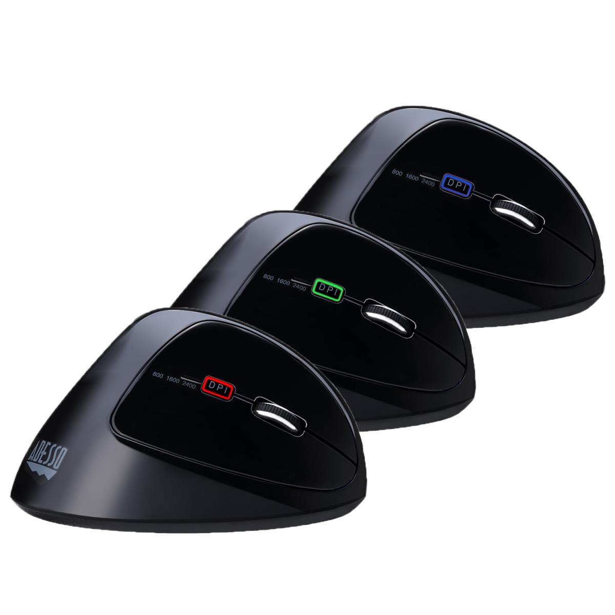 ADESSO Imouse E30 Wireless Vertical Ergonomic Mouse With Adjustable Weight