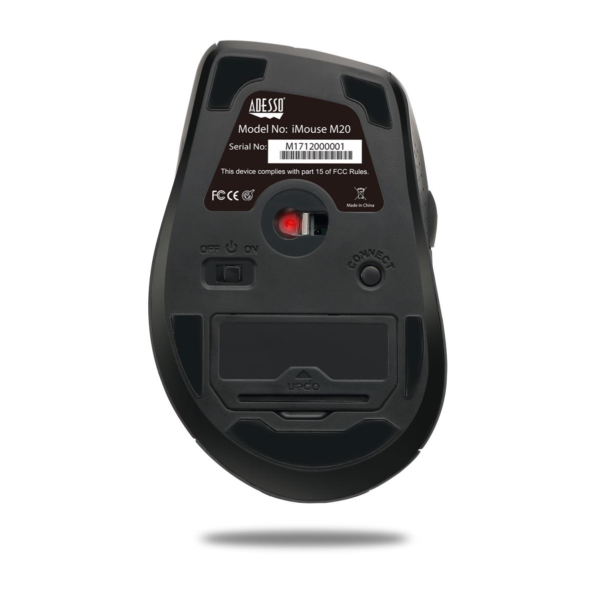 ADESSO Imouse M20b Wireless Ergonomic Optical Mouse (black)