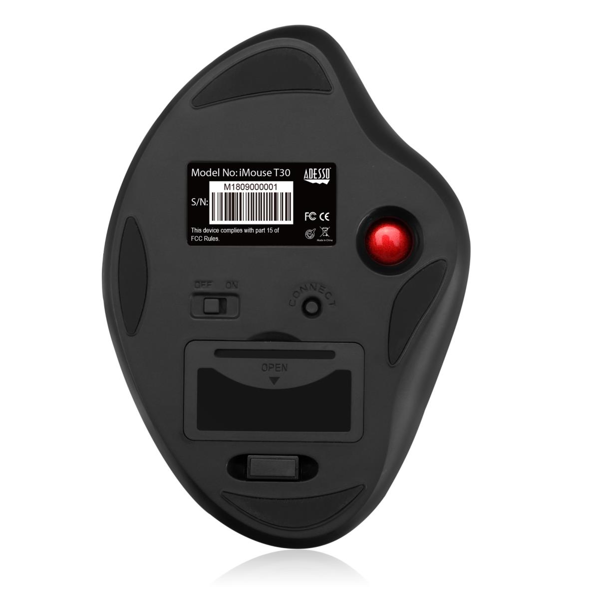 ADESSO Imouse T30 Wireless Ergonomic Programable Desktop Trackball