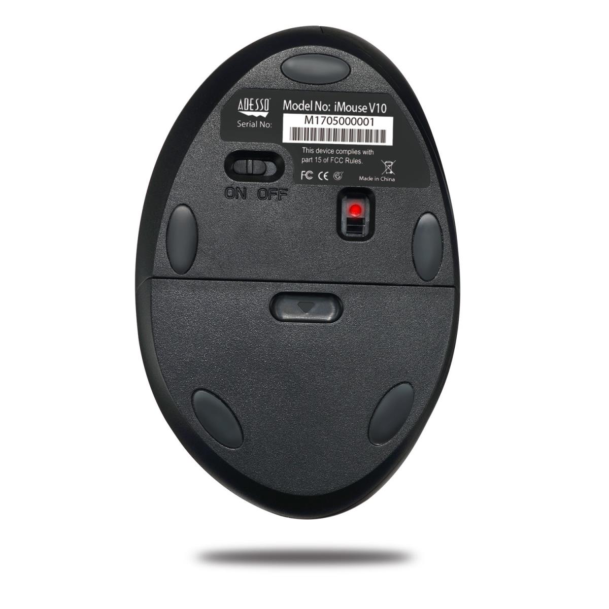ADESSO Imouse V10 Wireless Ergonomic Vertical Mini Mouse