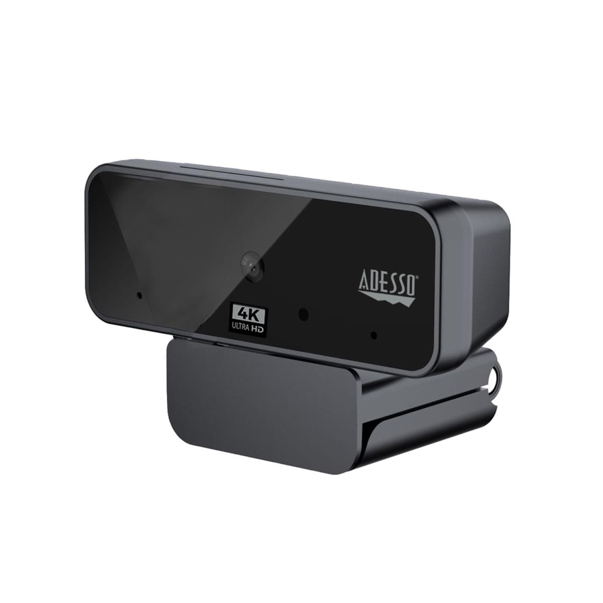 ADESSO 4k (8.0 Mpix) Webcam With Auto Focus Webcam With Build In Dual Microphone & Privacy Shutter