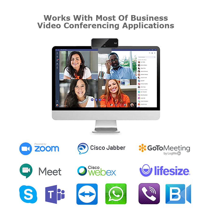 ADESSO 4k (8.0 Mpix) Webcam With Auto Focus Webcam With Build In Dual Microphone & Privacy Shutter