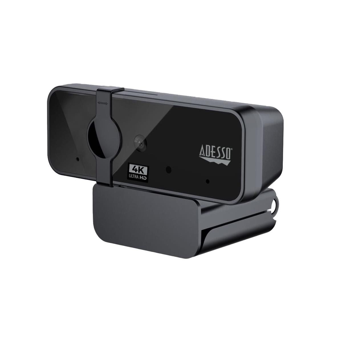 ADESSO 4k (8.0 Mpix) Webcam With Auto Focus Webcam With Build In Dual Microphone & Privacy Shutter