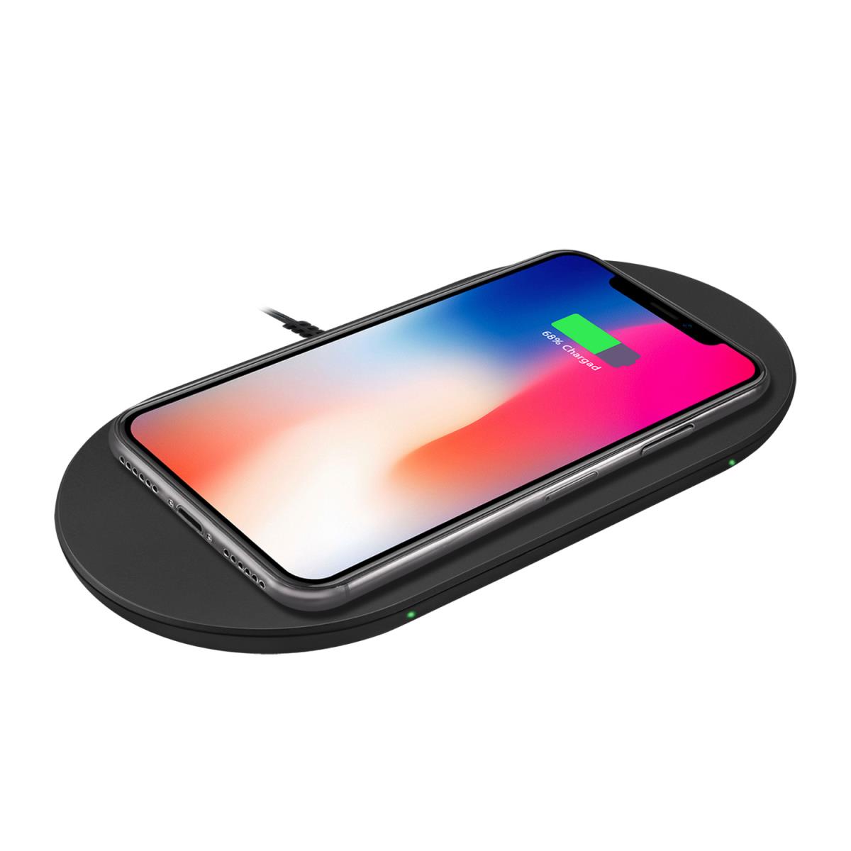 ADESSO 15w Max Dual Wireless 2 Coils Qi-certified Fast Charging Pad
