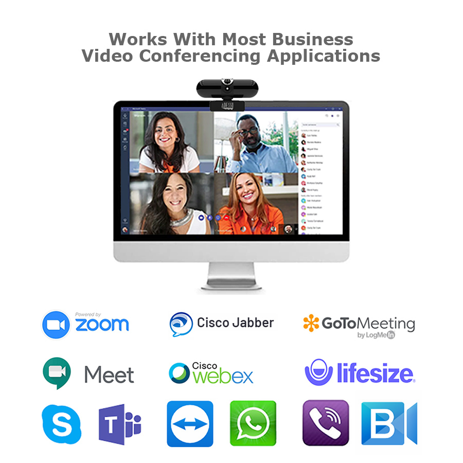 ADESSO 2k Quad Hd Webcam With Autofocus  Built-in Dual Microphones