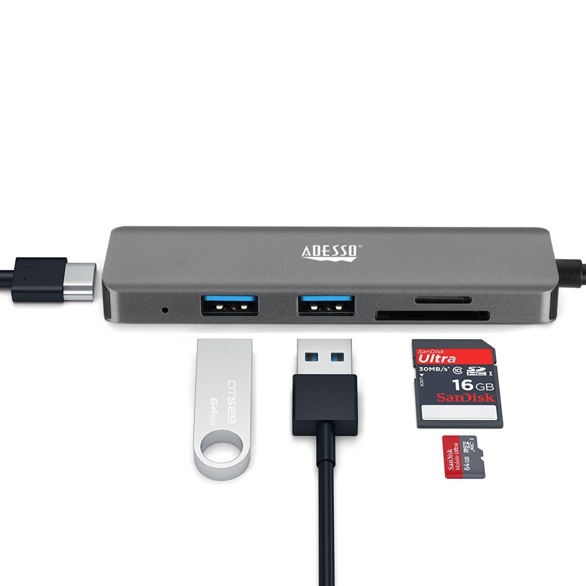 ADESSO 6-in-1 USB-c Multi-port Docking Station (taa Compliant)