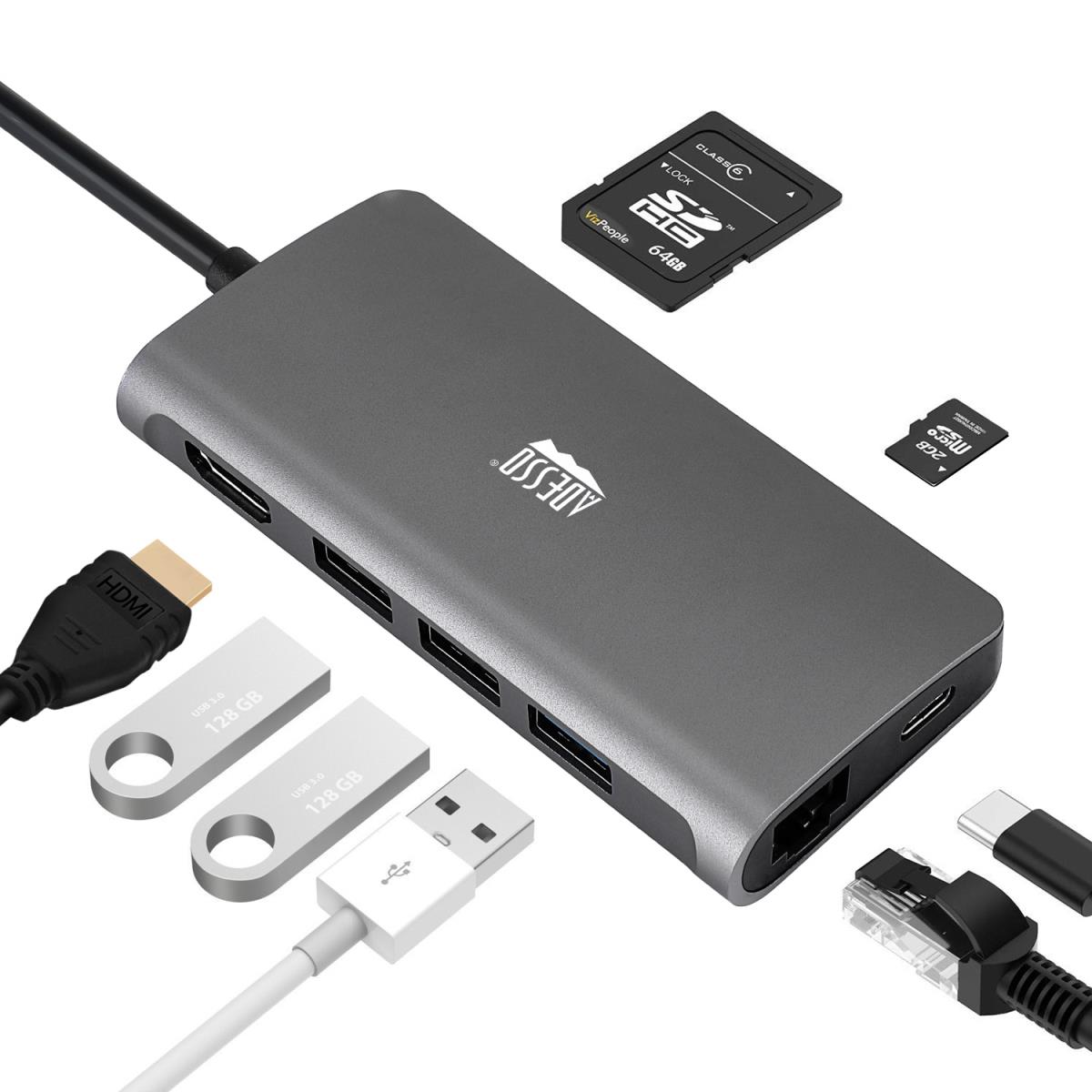 ADESSO 8 In 1 USB-c Multiport Docking Station