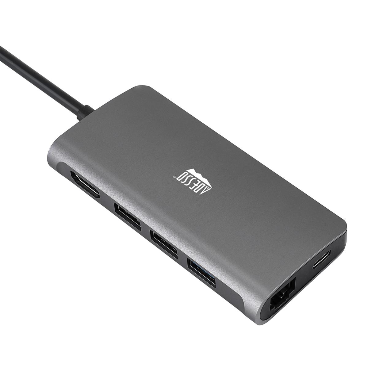 ADESSO 8 In 1 USB-c Multiport Docking Station