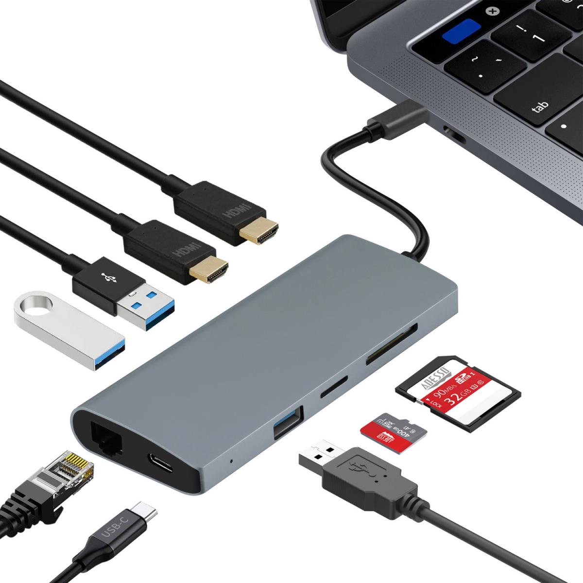 ADESSO Docking Station 9-in-1 USB-c Multi-port