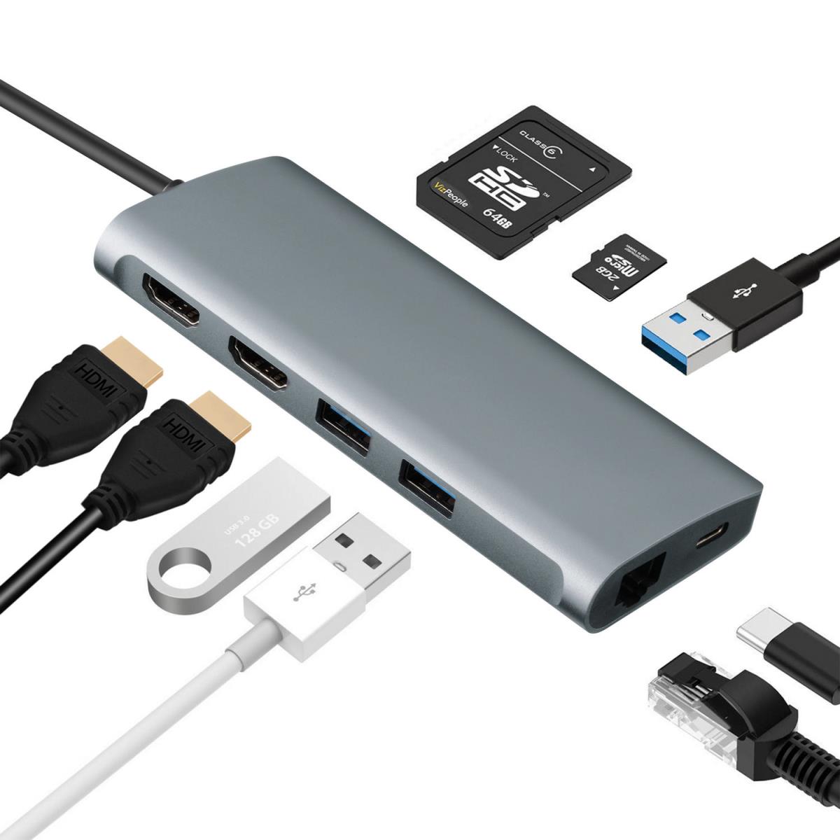 ADESSO Docking Station 9-in-1 USB-c Multi-port