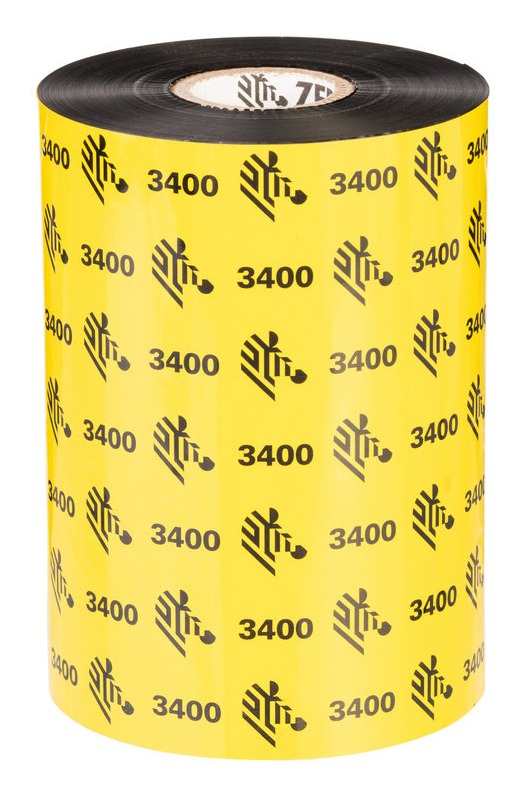 ZEBRA 3400 Wax/resin Thermal Ribbon 102mmx450m C25mm Box Of 6