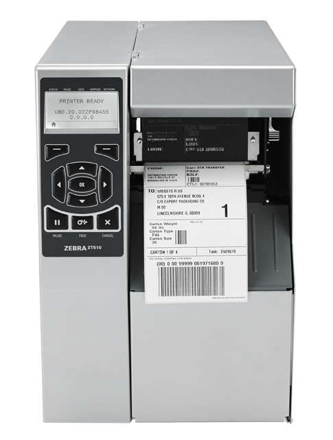 ZEBRA Zt510 - 104mm - 300dpi - USB And Serial And Ethernet And Bluetooth With Rewinder Including Peel