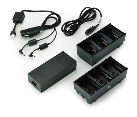 ZEBRA Battery Charger Two 3-slot - With Uk Power Cord - For Zq600 / 500 / Qln Series