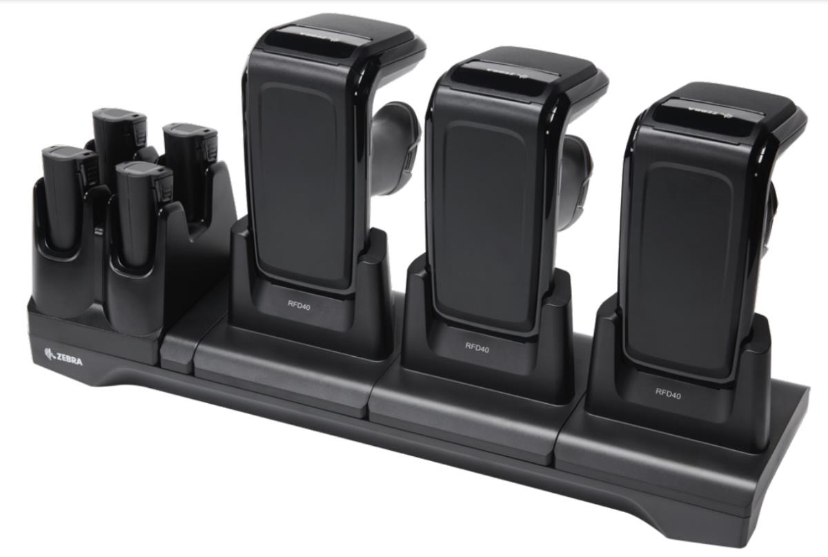 ZEBRA Rfd40 / Rfd90 3 Devs / 4 Toaster Slots Charge Only Cradle For Universal / 3rd Party. Requires Power