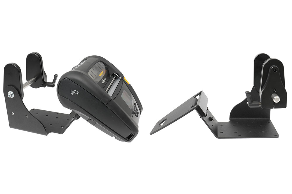 ZEBRA Printer Mount With Media Roller And Battery Eliminator Mounting Plate For Zebra Zq630