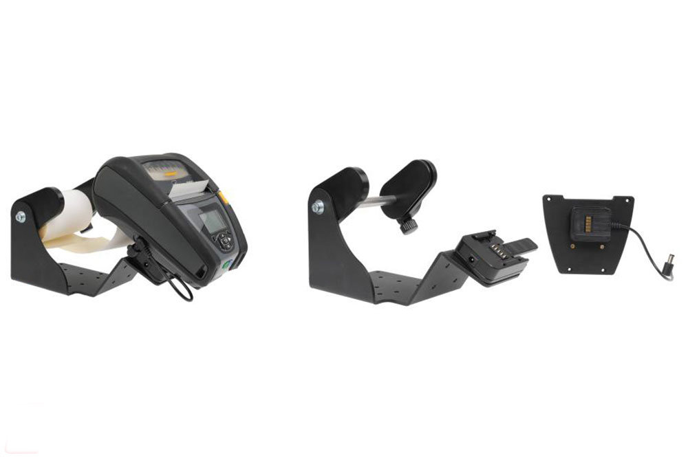 ZEBRA Printer Mount With Media Roller And Quick Release Power Dock For Zq630/qln420