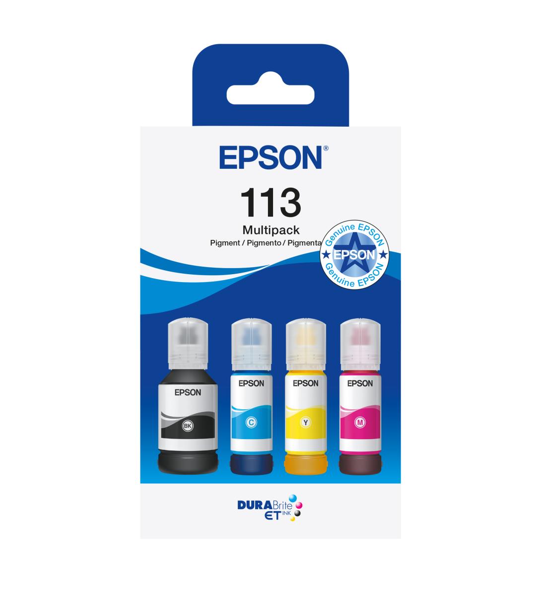 EPSON Ink Bottle - 113 Ecotank - 4-colour Multipack