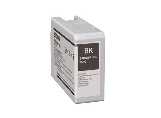 EPSON Ink Cartridge - Sjic55(bk) For Colorworks Cw-d6500/d6000 - Black
