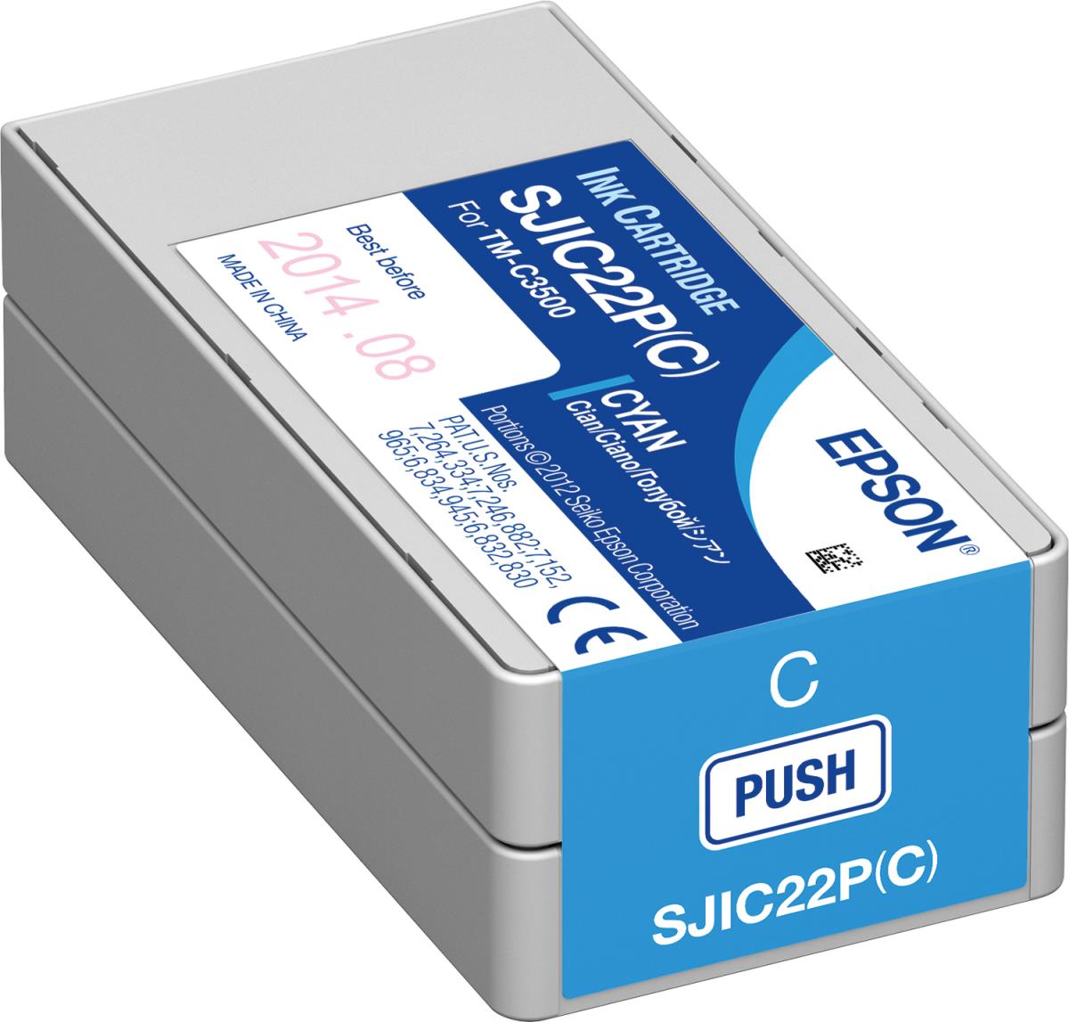 EPSON Ink Cartridge - Sjic22p - Cyan