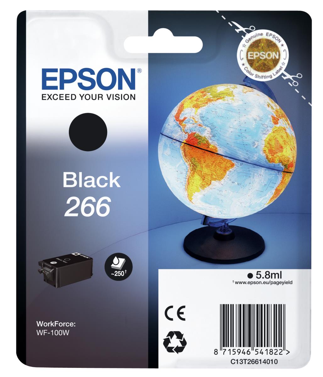 EPSON Ink Cartridge - 266 Globe - 5.8ml -  Black