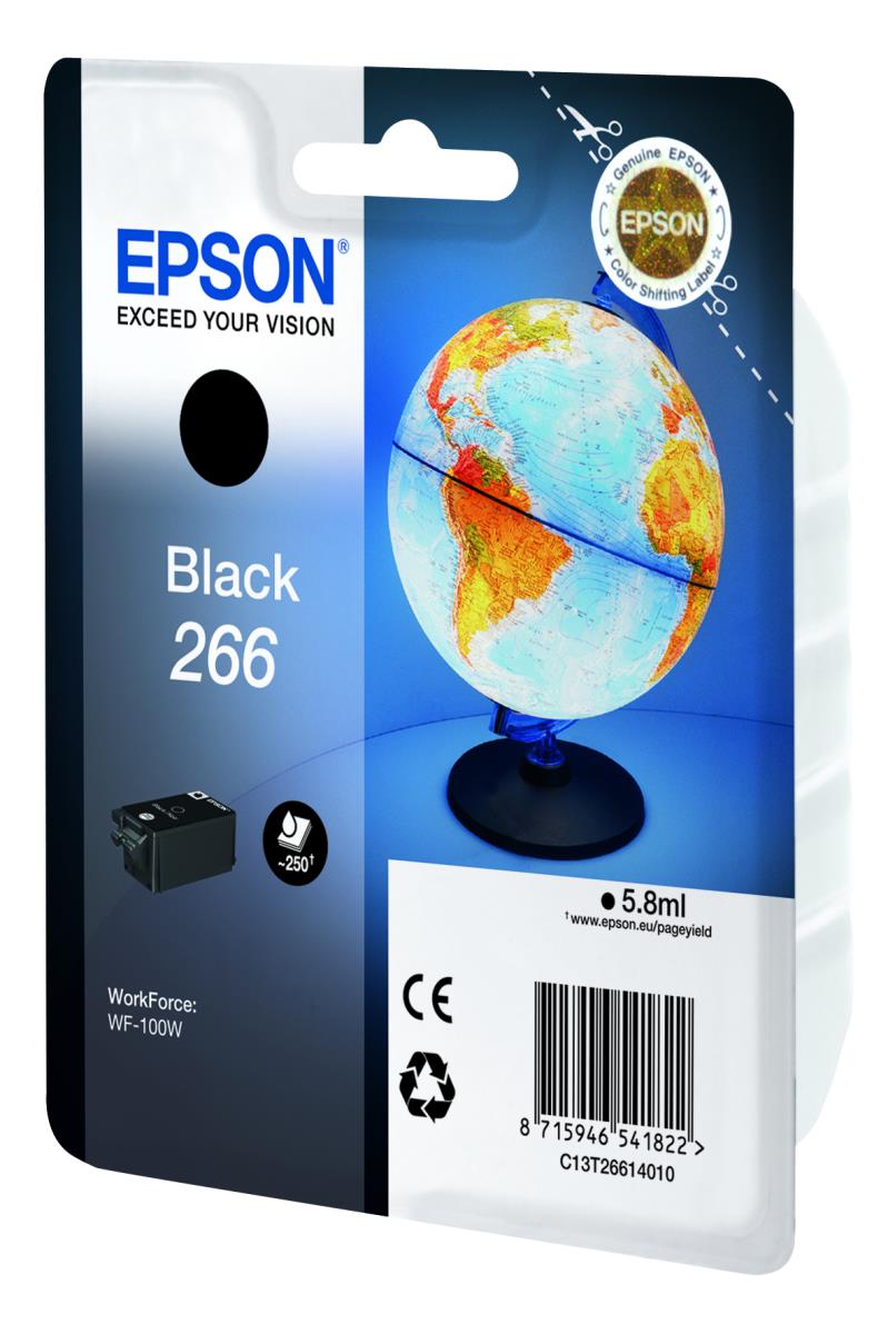 EPSON Ink Cartridge - 266 Globe - 5.8ml -  Black