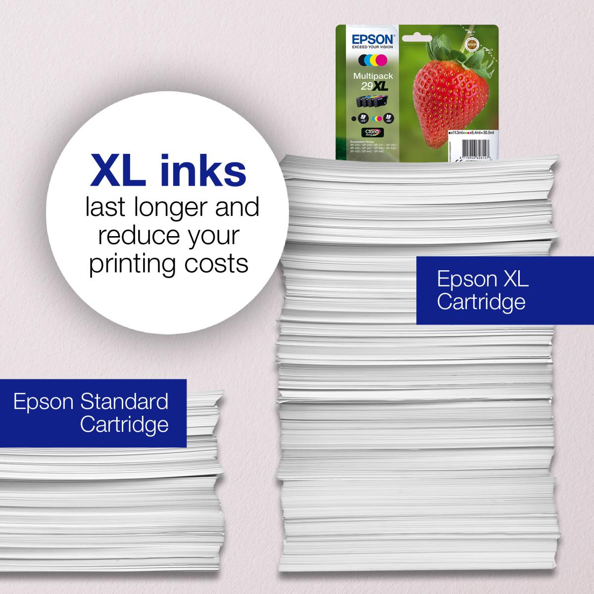 EPSON Ink Cartridge - 29xl Strawberry - Magenta/ Cyan / Black/ Yellow