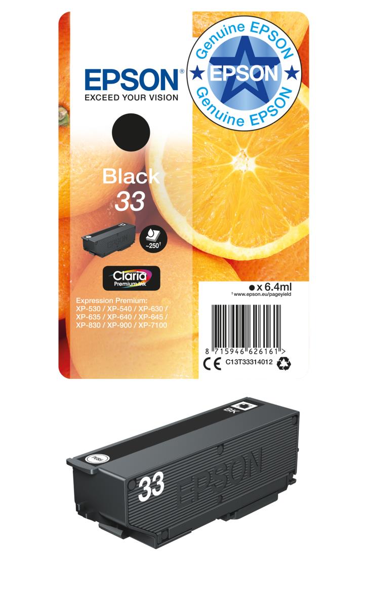 EPSON Ink Cartridge - 33 Oranges 6.4ml - Black