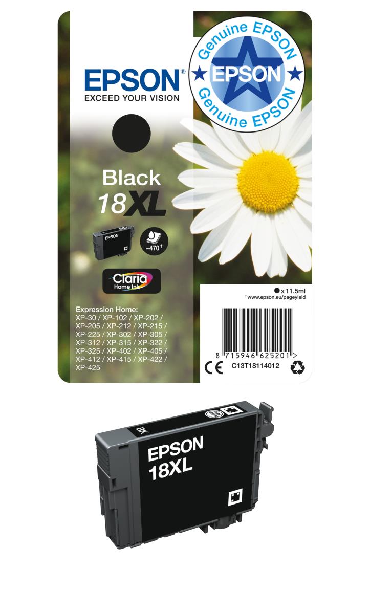 EPSON Ink Cartridge - 18 Daisy - 3.3ml - Black/ Cyan/ Yellow/ Magenta