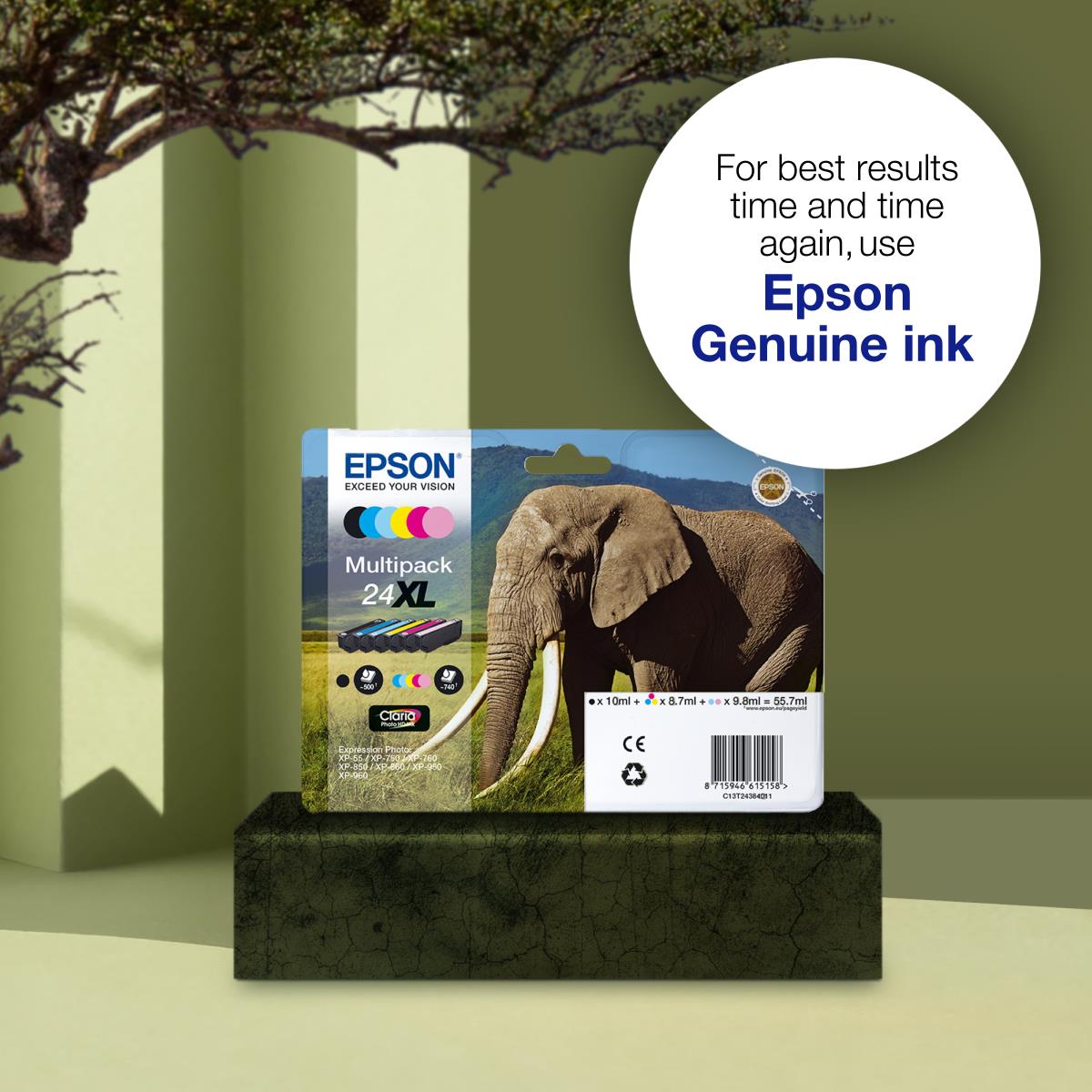 EPSON Ink Cartridge - 24 Elephant - 4.6ml - Yellow