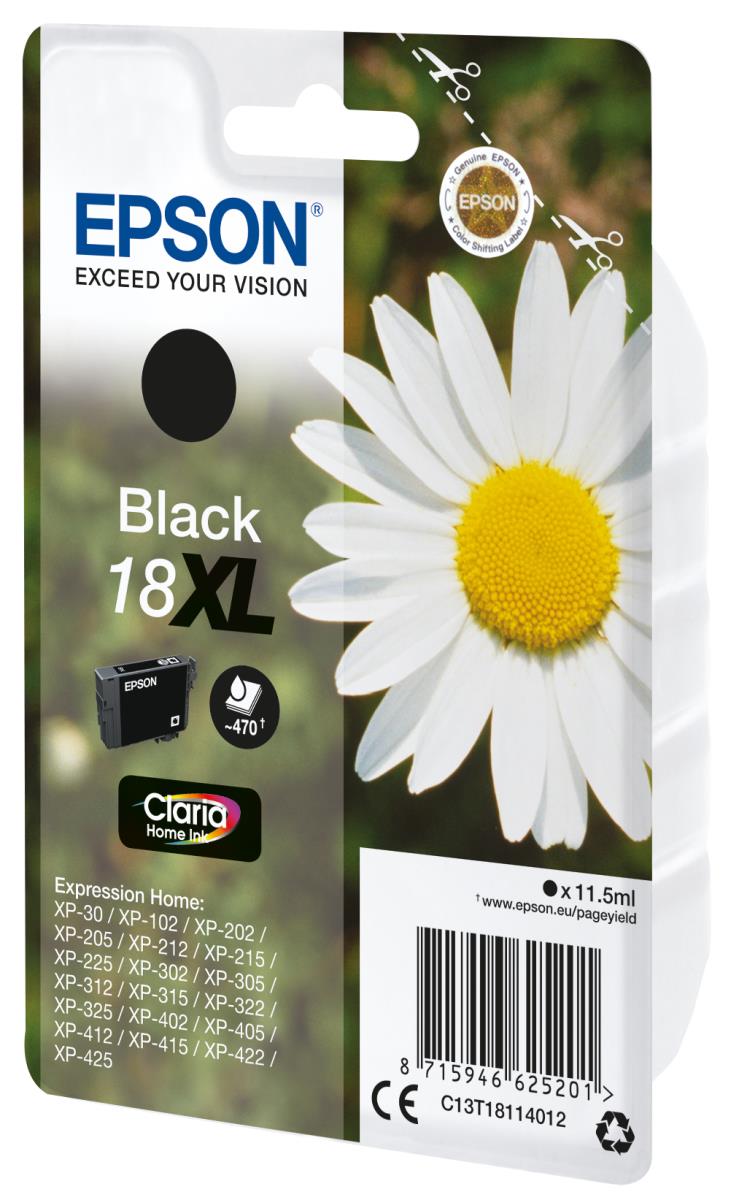 EPSON Ink Cartridge - 18xl Daisy - 11.5ml - Black