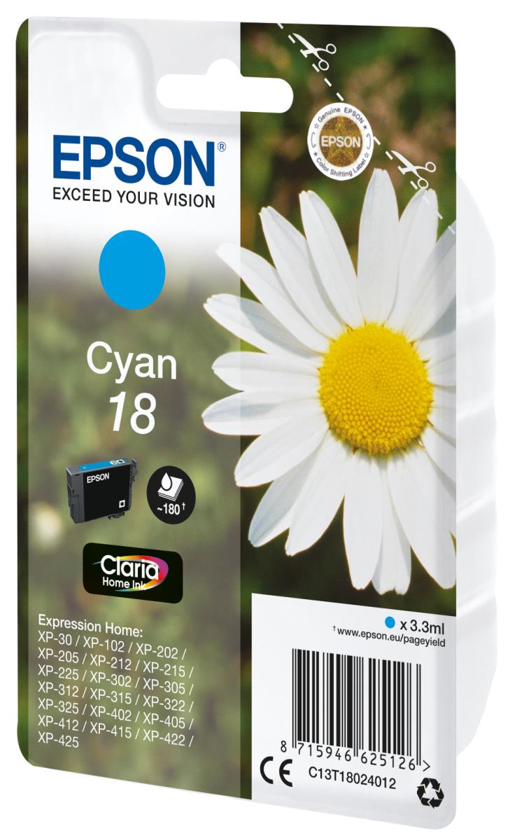 EPSON Ink Cartridge - 18 Daisy 3.3ml - Cyan
