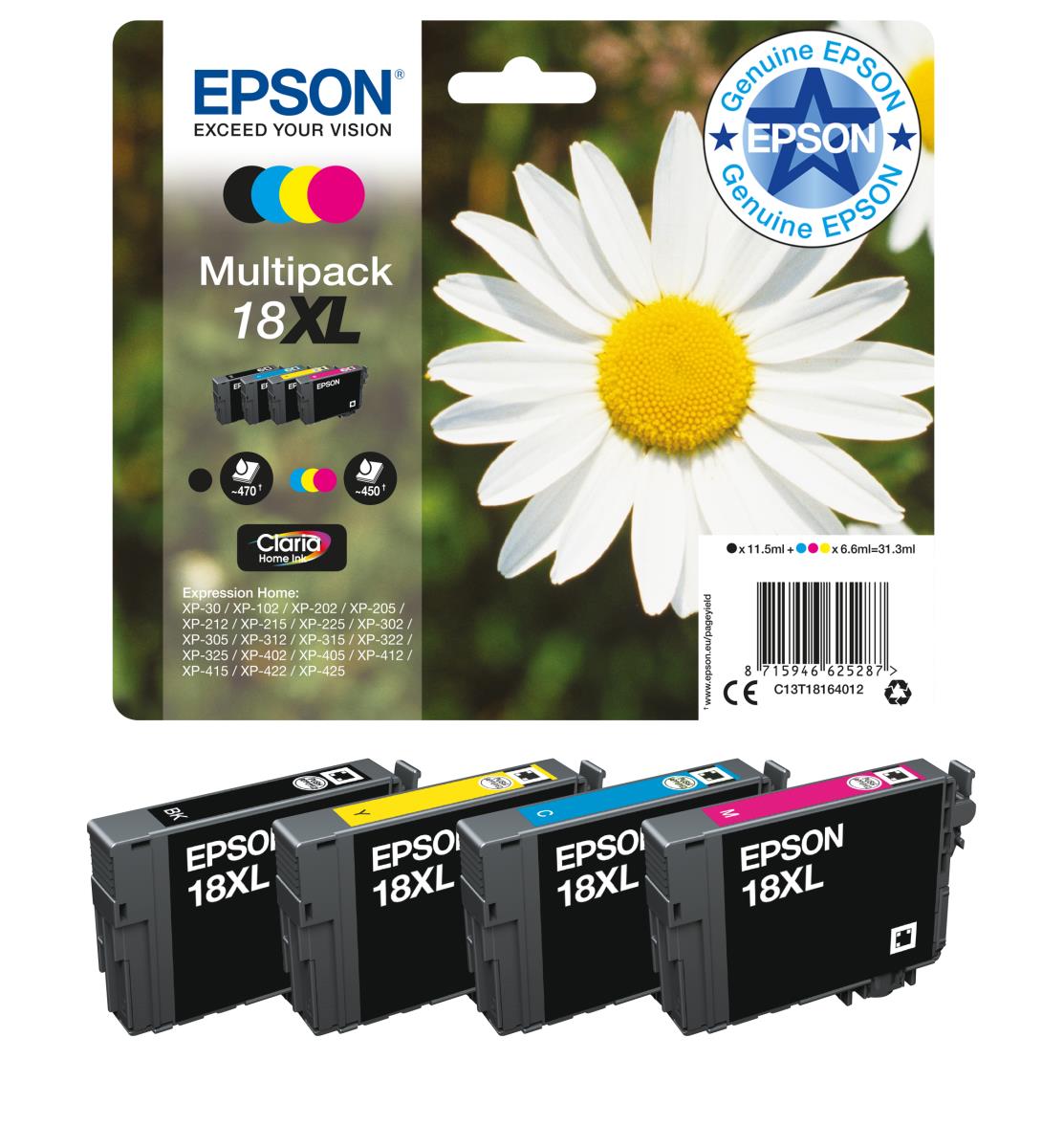 EPSON Ink Cartridge - 18 Daisy - 3.3ml - Magenta