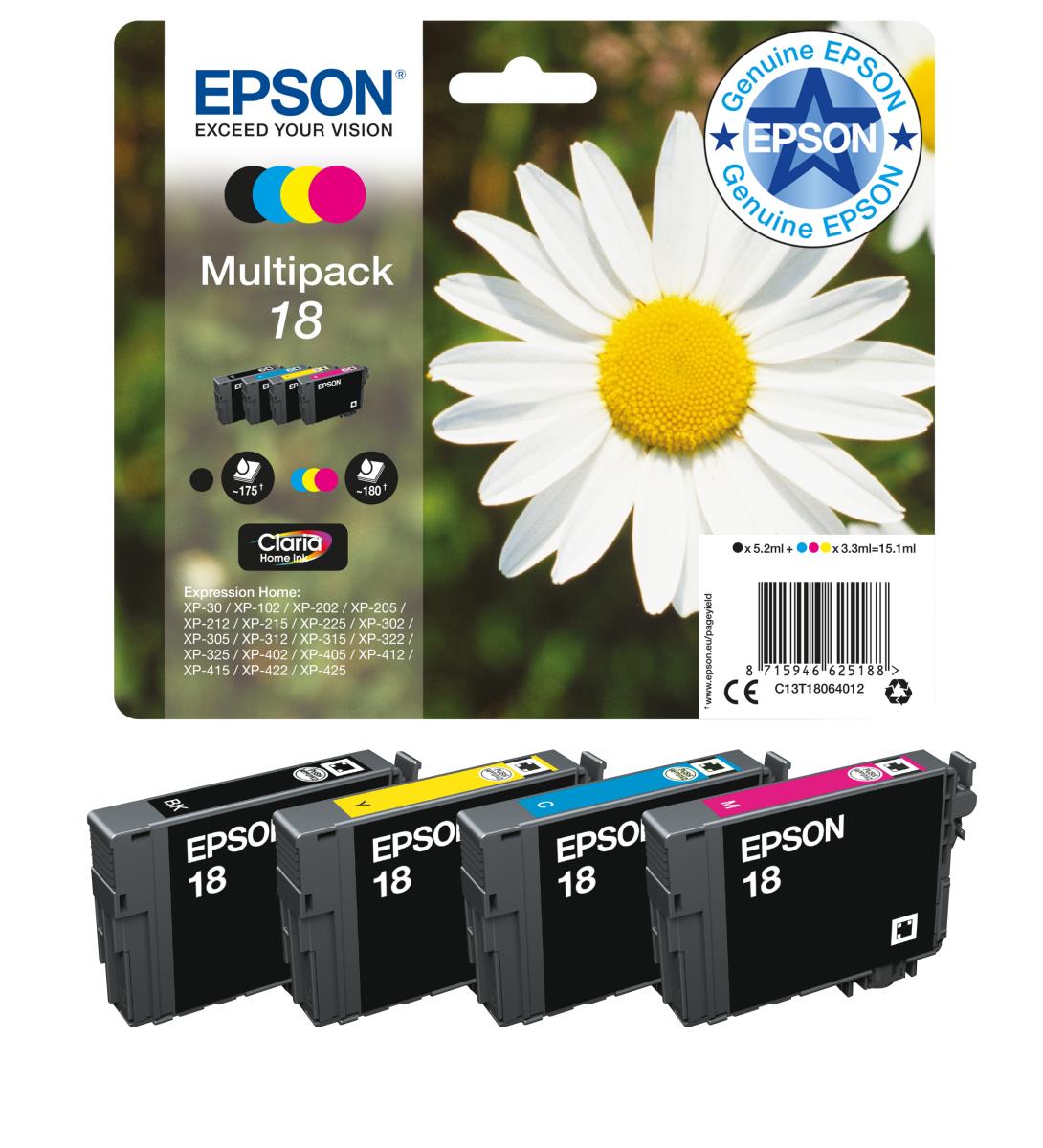 EPSON Ink Cartridge - 18 Daisy - 3.3ml - Magenta