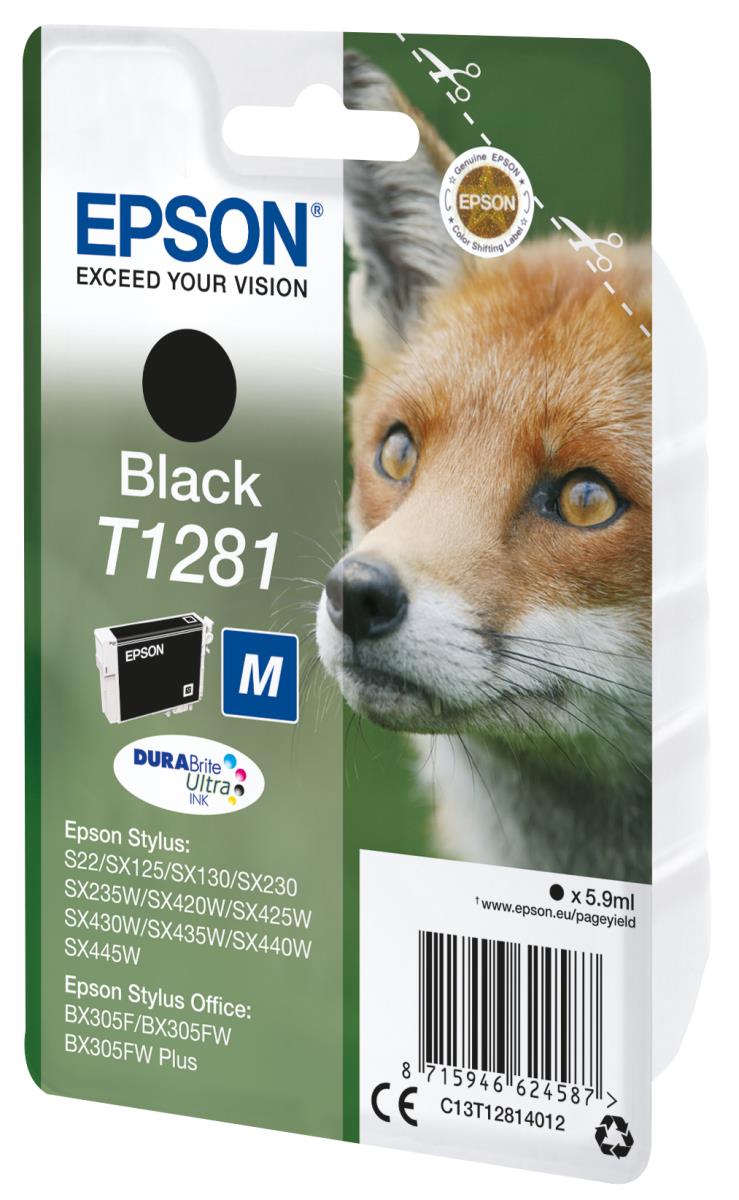 EPSON Ink Cartridge - T1281 Durabrite Ultra - 5.9ml - Black
