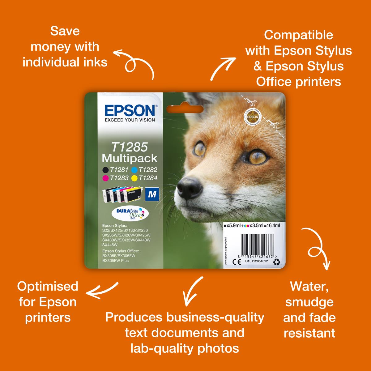 EPSON Ink Cartridge - T1281 Durabrite Ultra - 5.9ml - Black