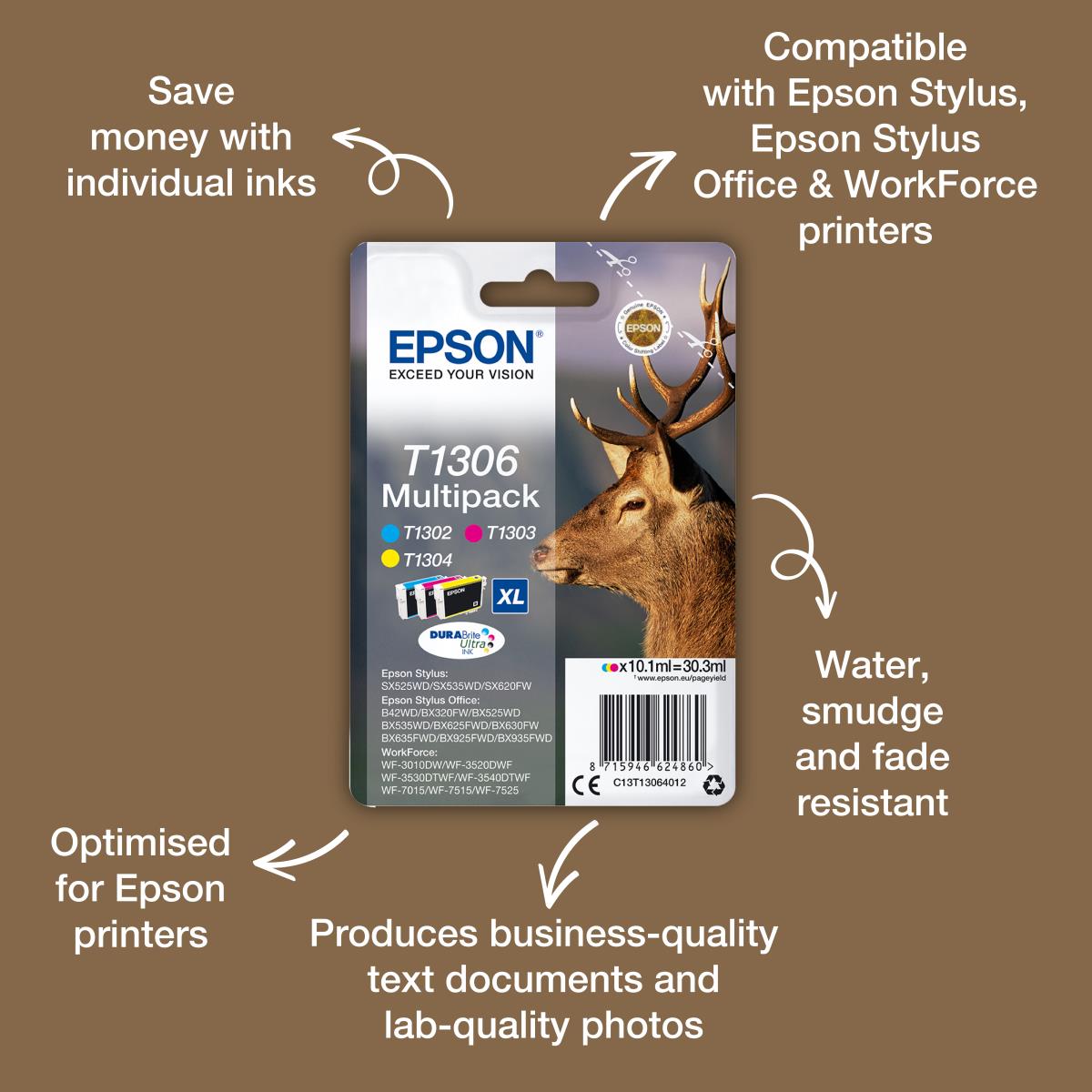 EPSON Ink Cartridge - T1301 Stag Xl - 25.4ml - Black