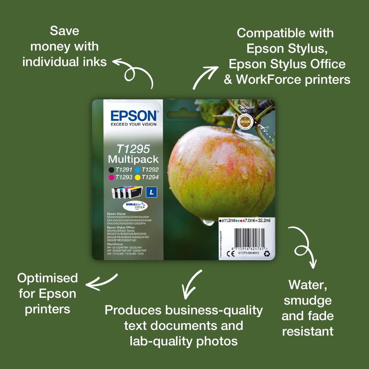 EPSON Ink Cartridge - T1292 Apple - 7ml - Cyan