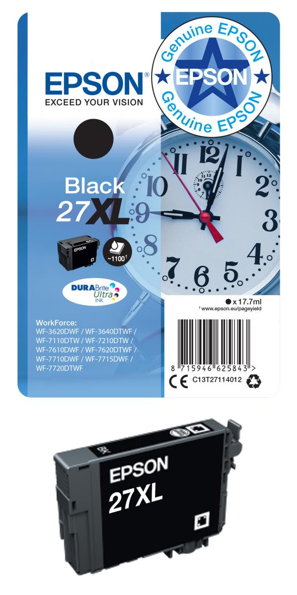 EPSON Ink Cartridge -  27 Alarm Clock - 3.6ml - Magenta