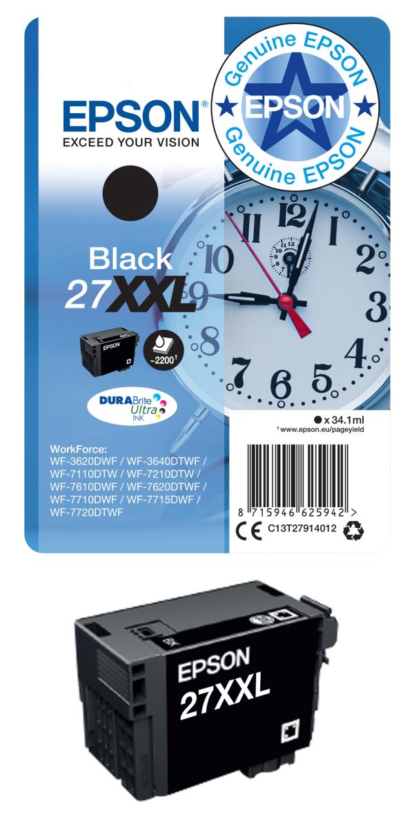 EPSON Ink Cartridge -  27 Alarm Clock - 3.6ml - Magenta