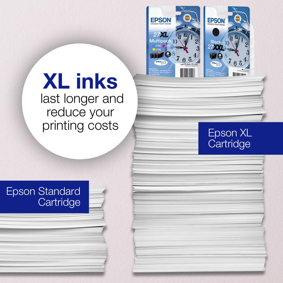 EPSON Ink Cartridge -  27 Alarm Clock - 3.6ml - Magenta