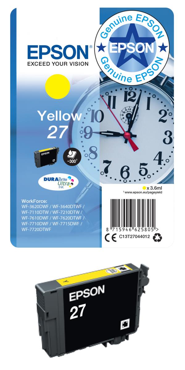 EPSON Ink Cartridge -  27 Alarm Clock - 3.6ml - Magenta
