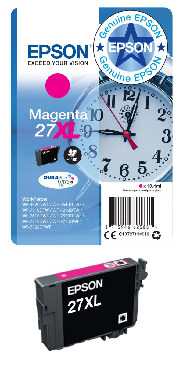 EPSON Ink Cartridge -  27 Alarm Clock - 3.6ml - Magenta
