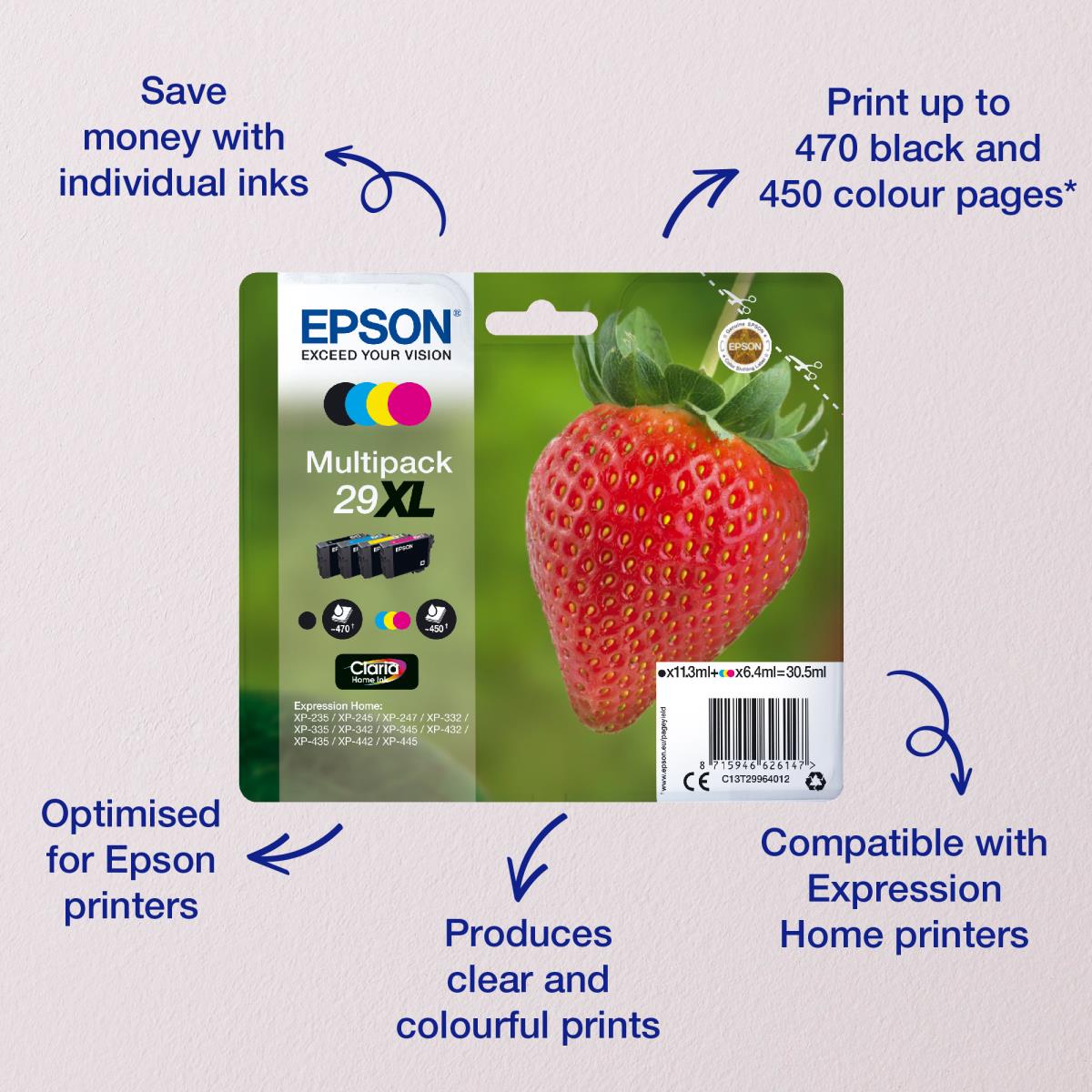 EPSON Ink Cartridge - 29 Strawberry - 3.2ml - Yellow