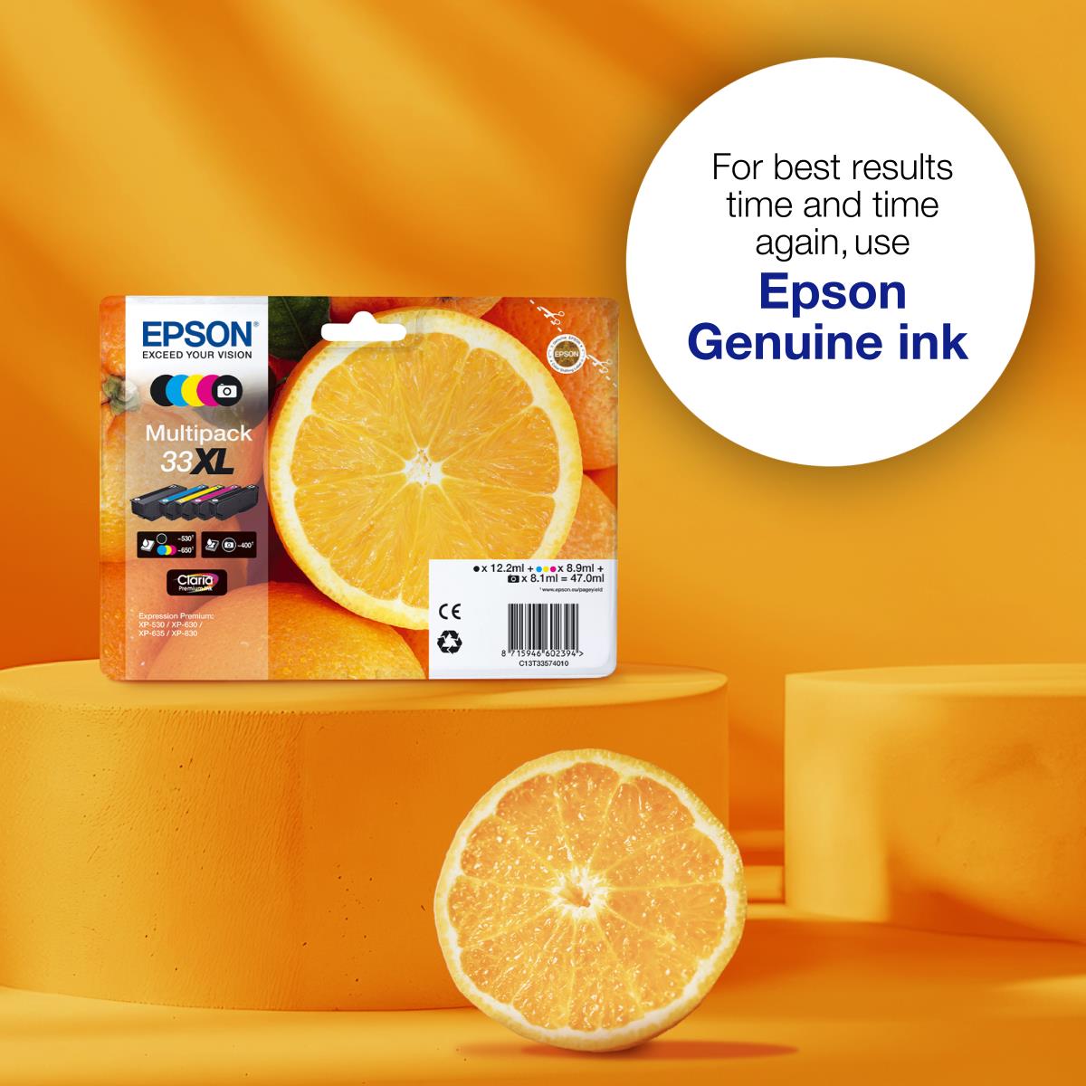 EPSON Ink Cartridge - 33xl Oranges - 8.9ml - Yellow