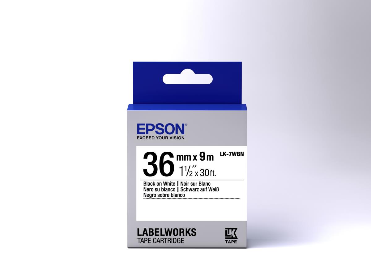 EPSON Label Cartridge Standard Lk-7wbn 36mm (9m) Black / White